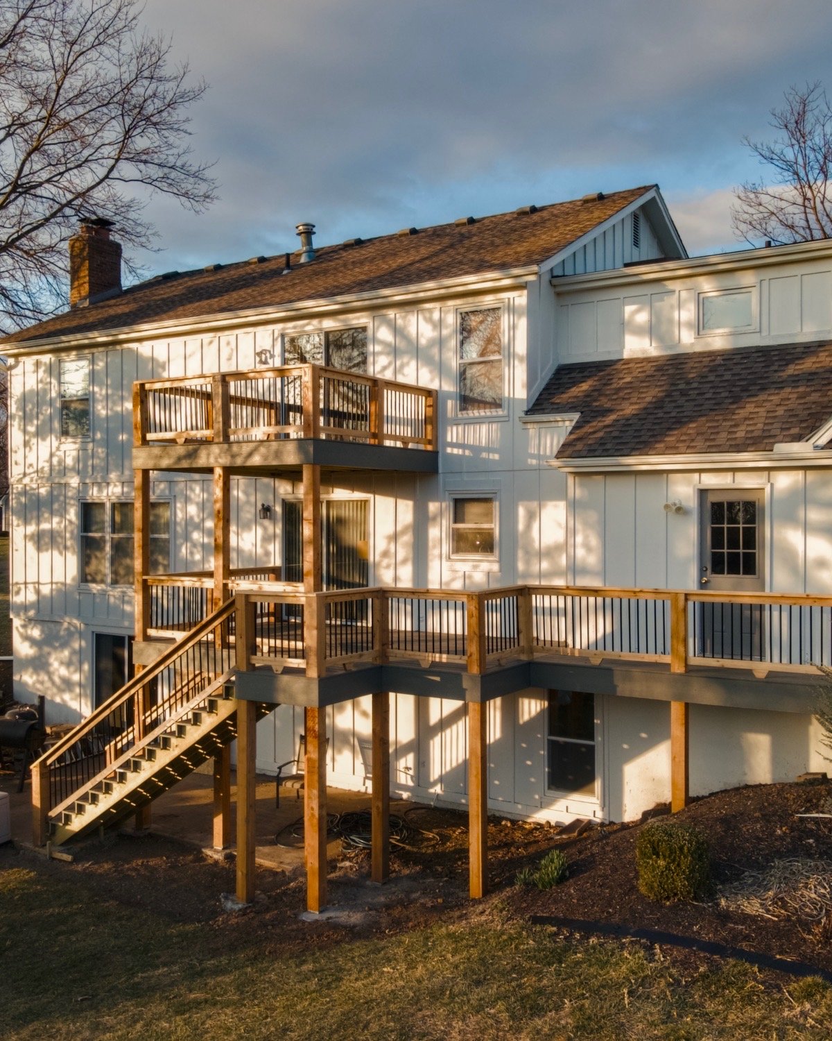 2-story deck rear elevation